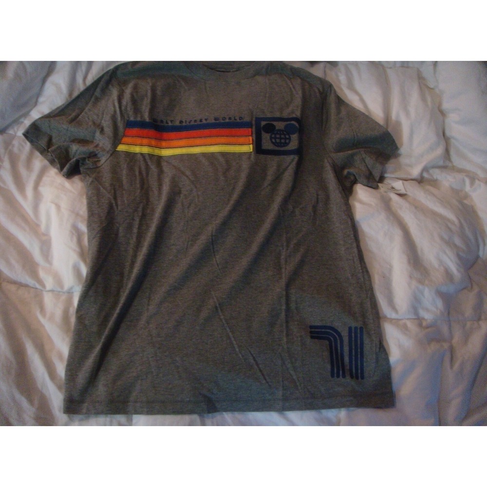 Disney Parks adult M gray t-shirt embroidered NWT retail for $36.95